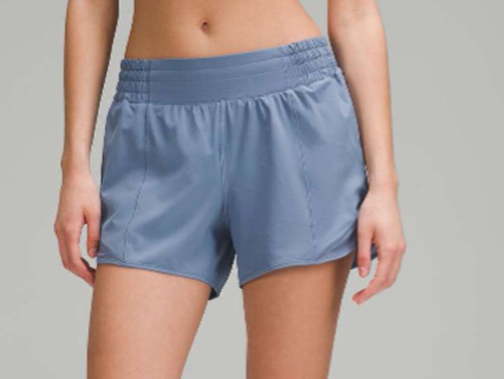 Lululemon Hotty Hot High-Rise Lined Shorts 4" Oasis Blue 4